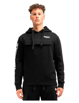 Sweat à Capuche Rushen Black / White / Olive XL - Lonsdale - FashionsVida