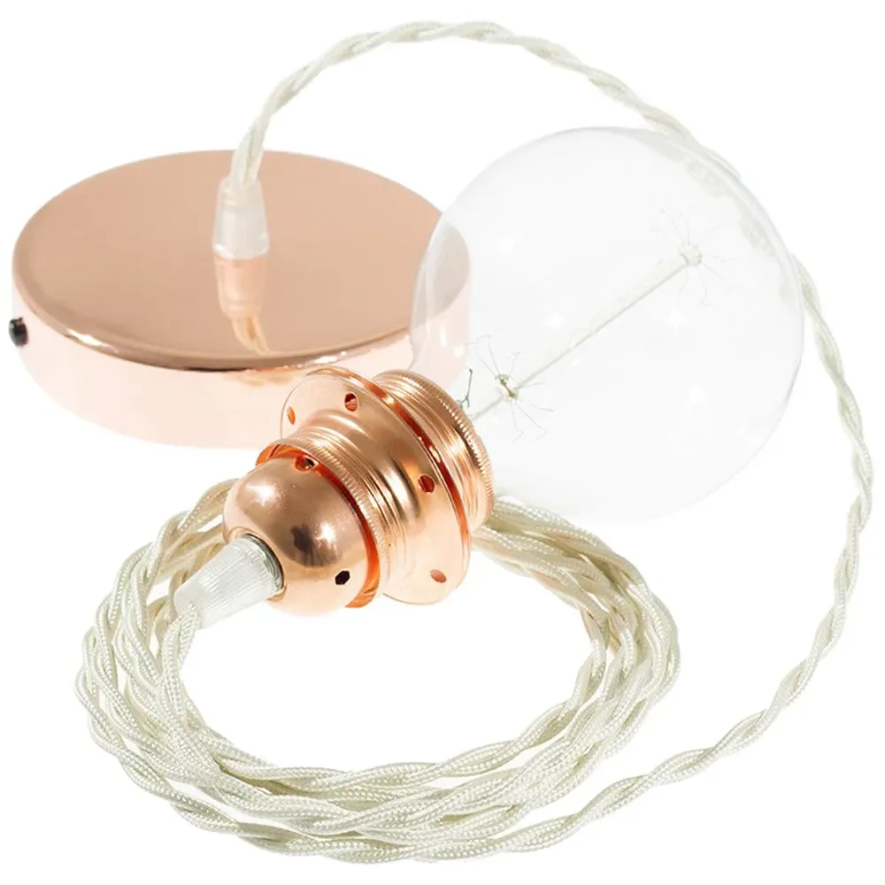 Cables Lampe Suspendue Pendel Pour Abat-jour Tm00 Diy 2 M Ivory / Copper One Size - Creative - FashionsVida