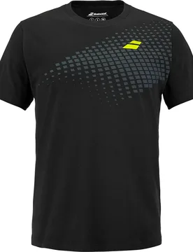 Aero Cotton Short Sleeve T-shirt Black / Black S - Babolat - FashionsVida