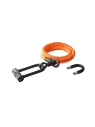 Lucchetto ad arco con cavo tessile Eyelet 120 arancio acido arancione