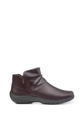 Wide Fit 'Murmur' Ankle Boots - Wine - Size: 7.5