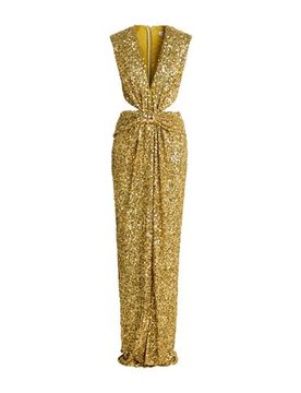 Vestido largo Mujer Oro 36 Mujer