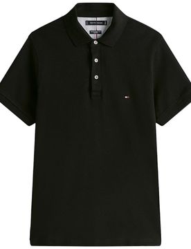Maglietta polo nera TH 1985 MW0MW17771DW5