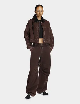 Womens Giacca Canvas Tracktop - Marrone, marrone marrone Donna taglia XS - Adidas - FashionsVida