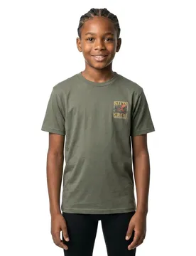 T-shirt à Manches Courtes Ink Slinger Dusty Olive M Garçon