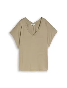 T-Shirt double v-neck female - M - FashionsVida