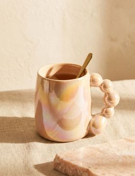 Tazza con effetto olografico - rosa pastello