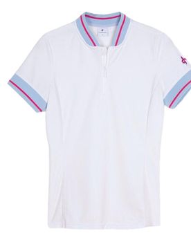 Cross Polo Angela 1/2-Zip, weiss xs