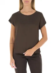 KOCCA Blusa in satin MARRONE XL