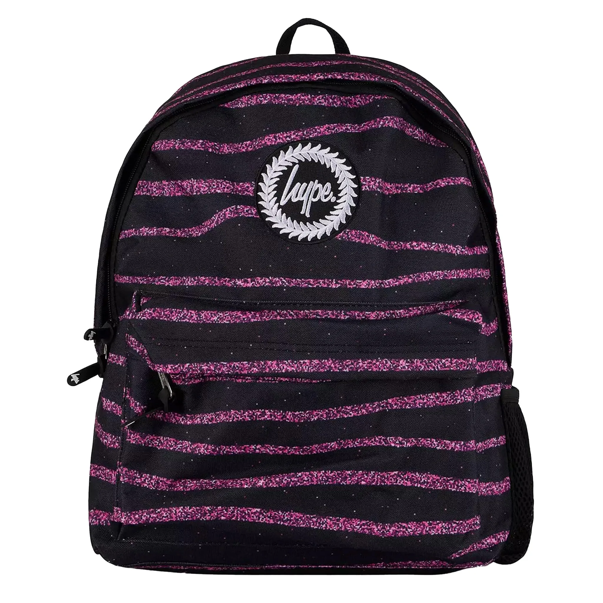 Kids Unisex Glitter Stripe Black/pink Backpack - One Size - HYPE - FashionsVida