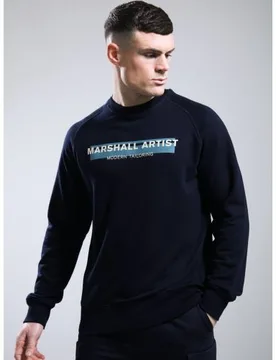 Mens Navy Seafield Crewneck Sweatshirt - Male - Navy - Medium - Marshall artist - FashionsVida