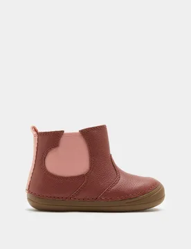 Barefoot Leather Heart Chelsea Boots (2 Small - 5 Small) Rust unisex - M&S - FashionsVida