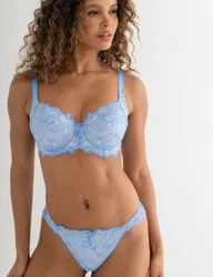 Amour Lace Brazilian Knickers Light Blue Mix female