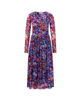 Midikleid dunkelrot M damen
