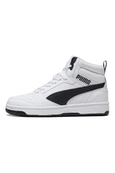 Sneakers Mid-Cut Bianche e Dettagli Neri Rebound V6 Mid Jr 38½
