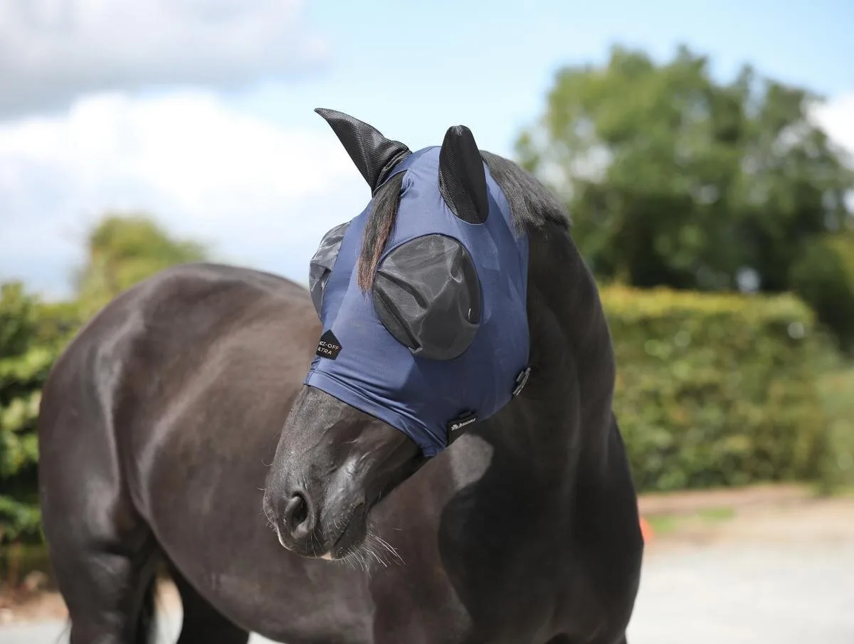 Fliegenmaske Buzz-Off Ultra Mask, navy XL - Bucas - FashionsVida