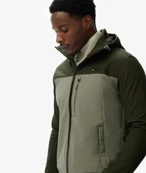 Superdry Herren Softshell-kapuzenjacke mit Colorblocking Green - Größe: M
