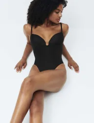 Body Invisibles™ Plunge Shaping Body (A-DD) Black female