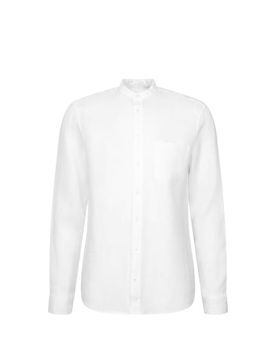 Chemise à col mao en coton