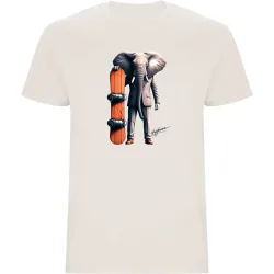 Camiseta unisex Elefante Snow Vintage