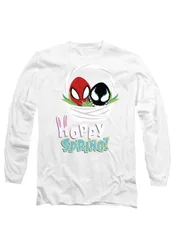 Unisex SpiderMan Hoppy Spring Long Sleeve T-Shirt, White Size: 2XL - White - Size: 2XL