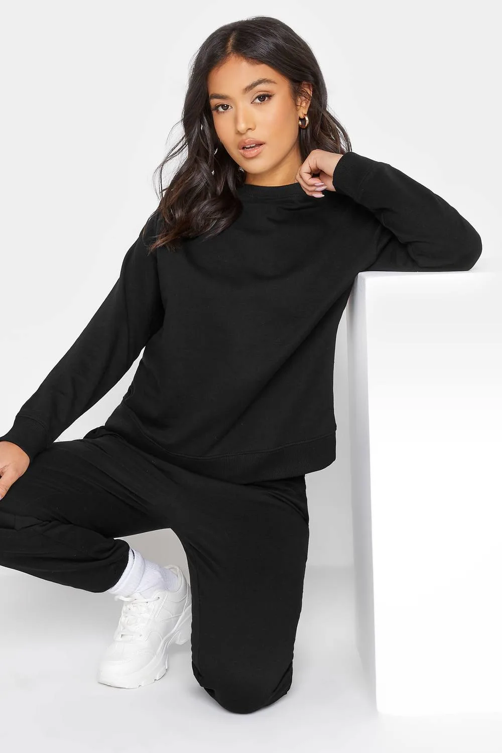 Petite Sweatshirt - Black - Size: 14 - PixieGirl - FashionsVida