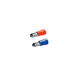 Cylindrical End Cap Male Terminal 100 Units Yellow 4 mm unisex