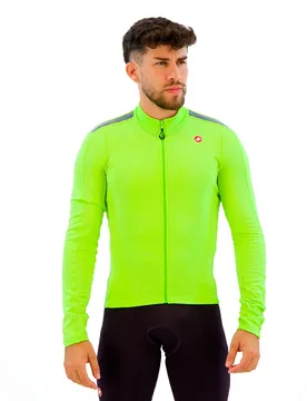 Maglia A Maniche Lunghe Puro Electric Lime - Castelli - FashionsVida