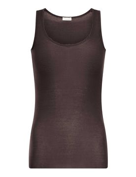 Top senza maniche in maglia a coste