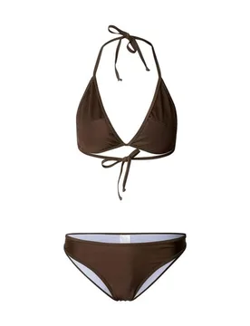 Bikini-Set - Ladies Piped Triangle Bikini - XS bis XL - für Damen - Größe M - braun - Frauen - female - Urban classics - FashionsVida