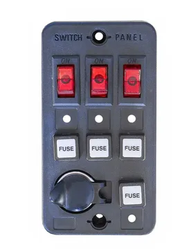 Abs 3 Switches Electric Panel Black 120 x 60 mm unisex - Oem Marine - FashionsVida