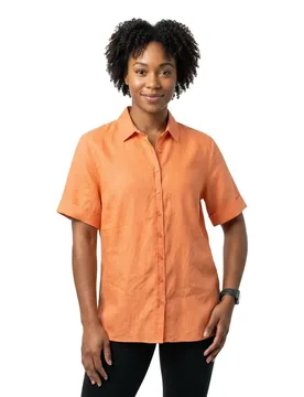 Camicia A Maniche Corte 213122 Bright Apricot 40 - Fynch Hatton - FashionsVida