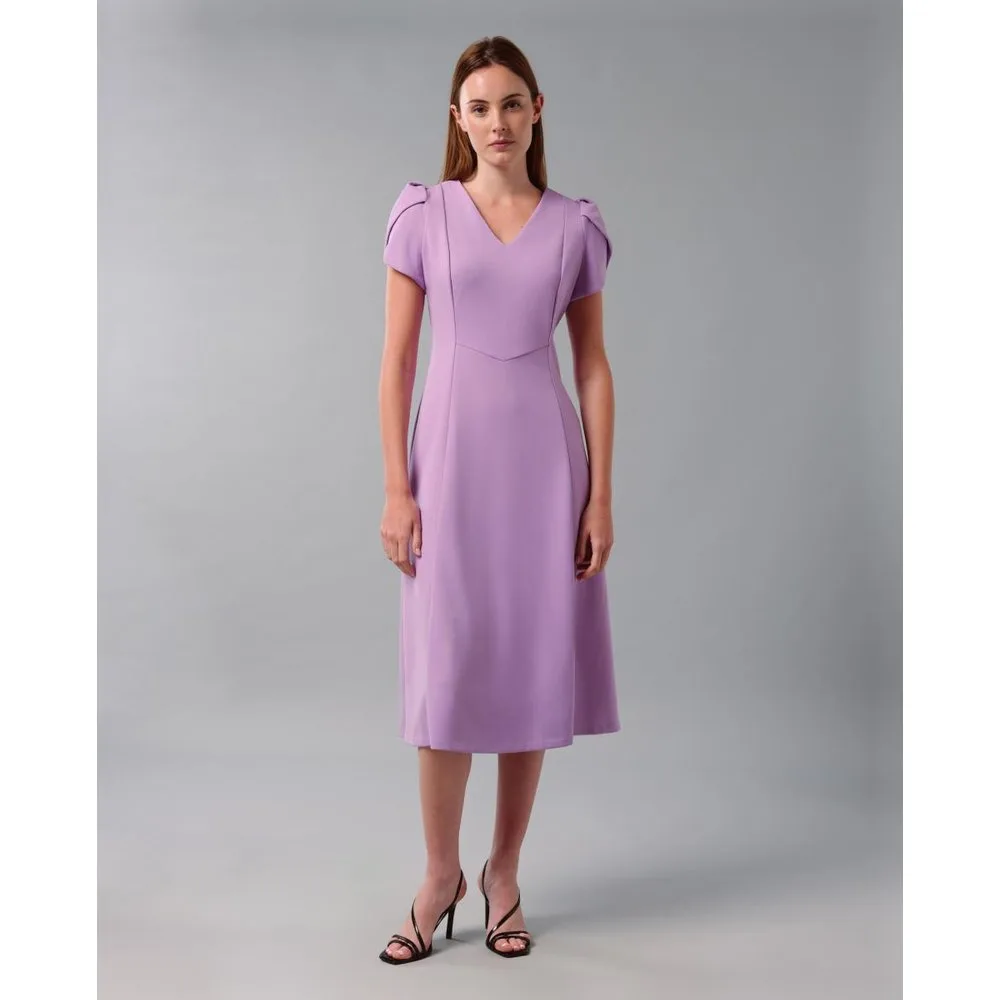 Vestido evasé con manga corta - Calvin Klein - FashionsVida