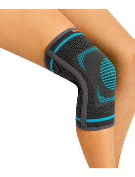 Kniebandage mit Stabilisatoren grau S