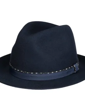 Malcon Player Wool Hat by - navy - Female - Size: M (56-57 cm) - Stetson - FashionsVida