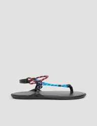 HUSH Rope Flat Sandals Aqua female