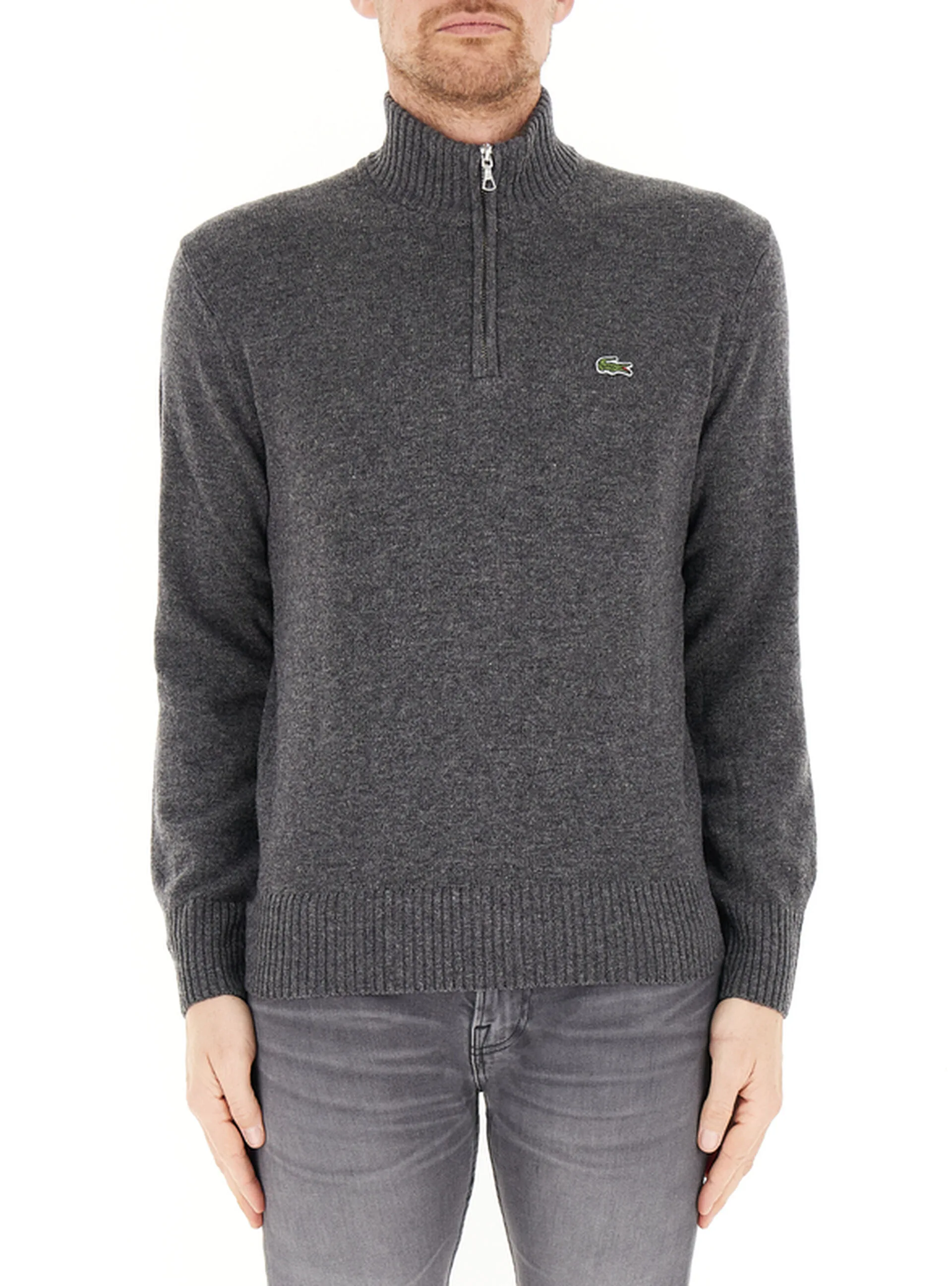 Lacoste Dolcevita con zip GRIGIO 6 - Lacoste - FashionsVida