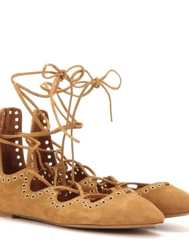 Leo embellished suede ballerinas - Isabel Marant - FashionsVida