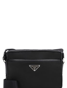Re-nylon and Saffiano Shoulder Bag