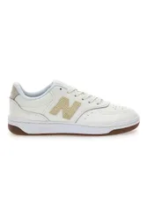 Scarpe da donna off white in pelle con logo a contrasto BBW80POR 38