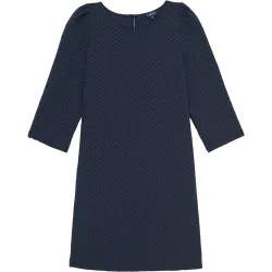 Vestido corto con manga francesa y escote barco