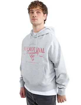 Felpa Con Cappuccio 3000018 Saint Valentines Medium Grey Melange XS