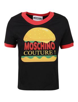 T-shirt con stampa hamburger