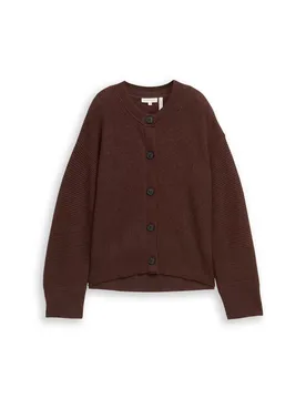 Knit rib cardigan female
