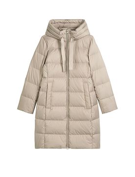 Abrigo acolchado de plumón beige 38
