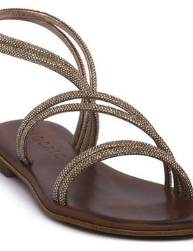 Flache Sandalen Gold Brown Naomi 36;38;39