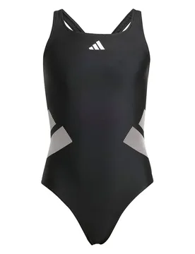 Logo C-back Swimsuit Black / White 11-12 Years Girls - Adidas - FashionsVida