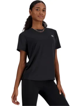 ATHLETICS T-SHIRT Damen Black Heather Gr. M - New Balance - FashionsVida