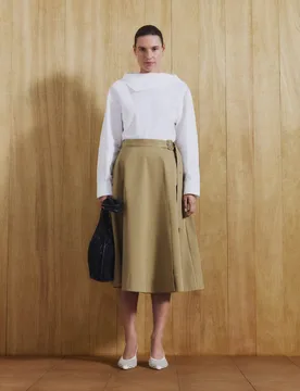 Pure Cotton Asymmetric Collar Shirt Soft White female - M&S - FashionsVida