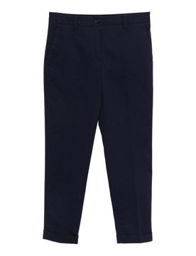 Pantaloni Classici In Cotone Navy
